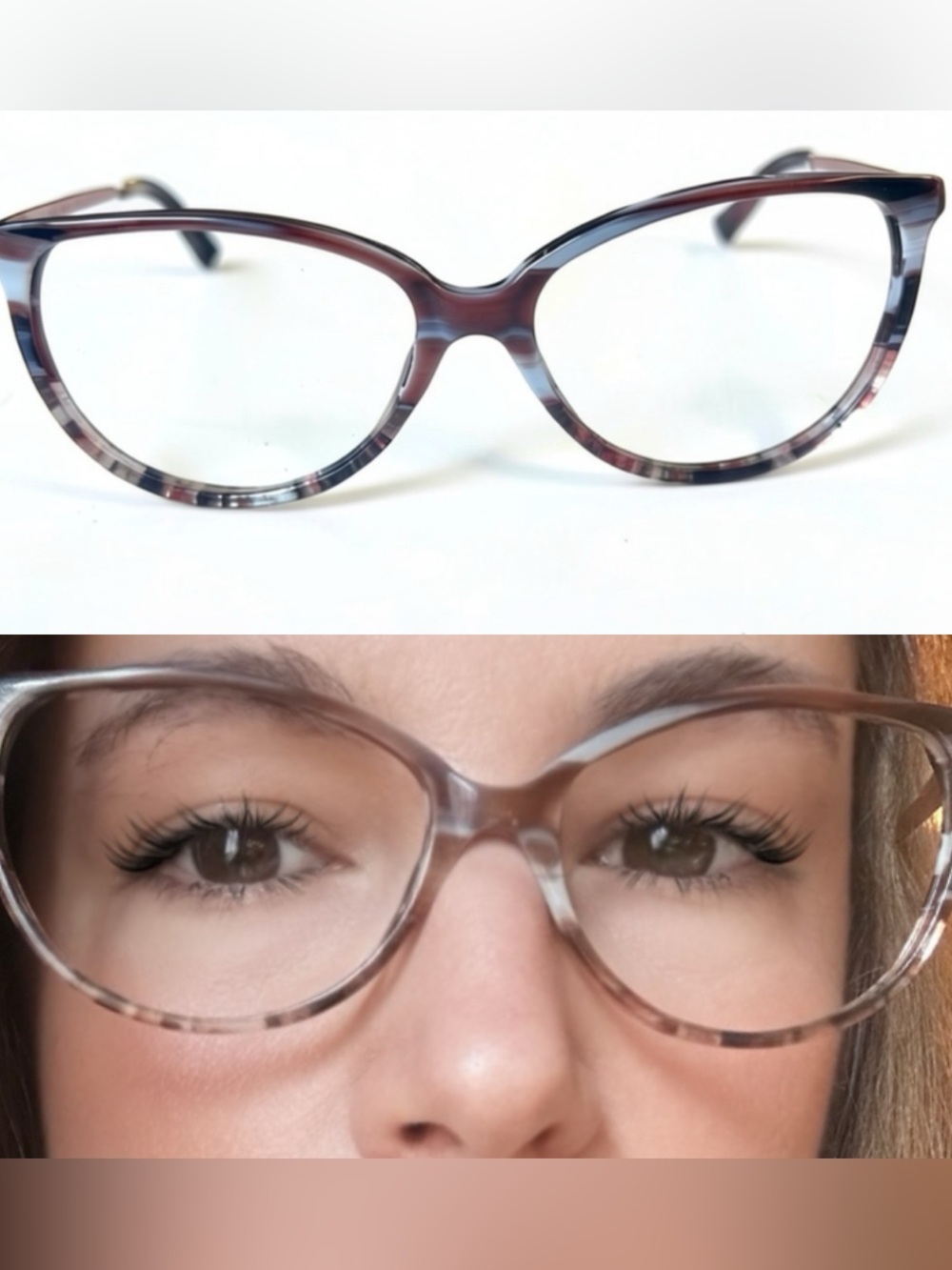 Balenciaga 0108 glasses frames prescription striped tortoise brown gold 818
